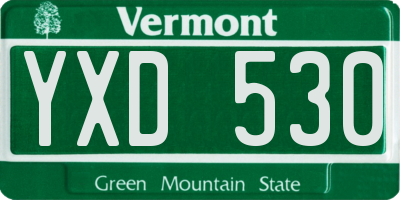 VT license plate YXD530