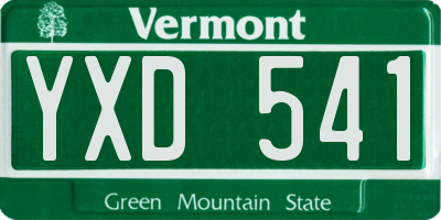 VT license plate YXD541