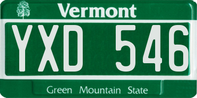 VT license plate YXD546