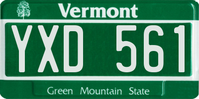 VT license plate YXD561