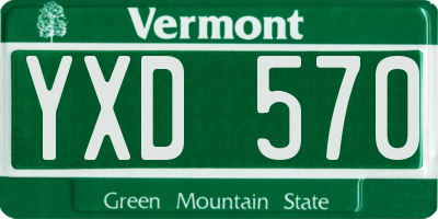 VT license plate YXD570