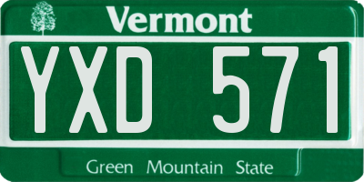 VT license plate YXD571