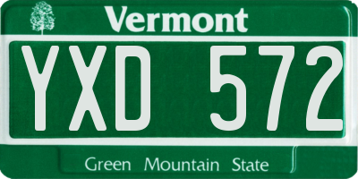 VT license plate YXD572