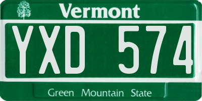 VT license plate YXD574