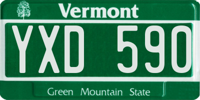 VT license plate YXD590