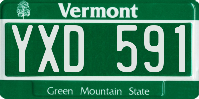 VT license plate YXD591