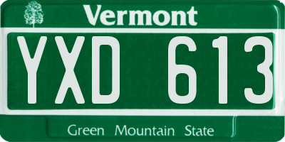 VT license plate YXD613