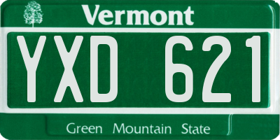 VT license plate YXD621