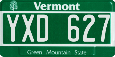 VT license plate YXD627