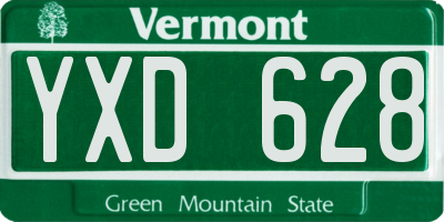 VT license plate YXD628