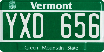VT license plate YXD656