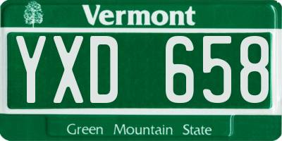 VT license plate YXD658