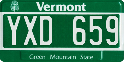 VT license plate YXD659