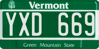 VT license plate YXD669