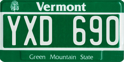 VT license plate YXD690