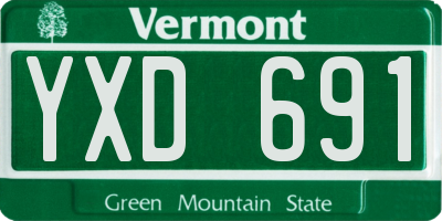 VT license plate YXD691
