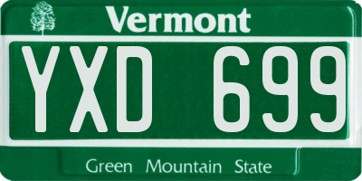 VT license plate YXD699
