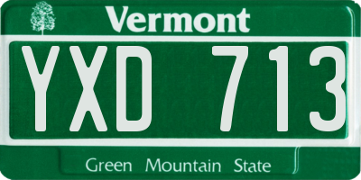 VT license plate YXD713