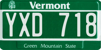VT license plate YXD718