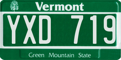VT license plate YXD719