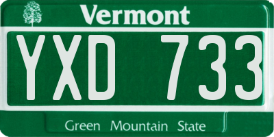 VT license plate YXD733