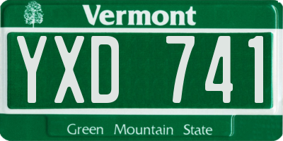 VT license plate YXD741