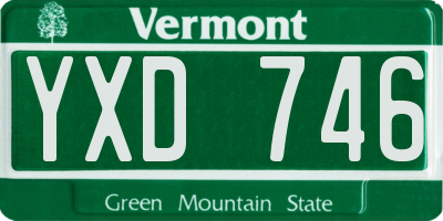 VT license plate YXD746