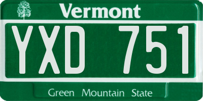 VT license plate YXD751