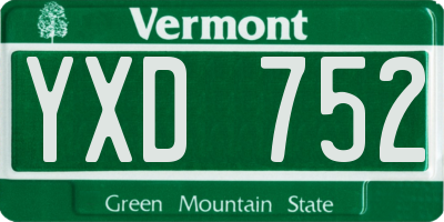 VT license plate YXD752