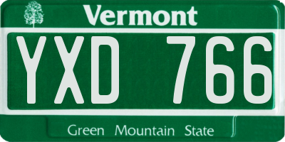 VT license plate YXD766