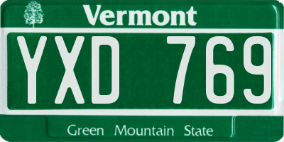 VT license plate YXD769