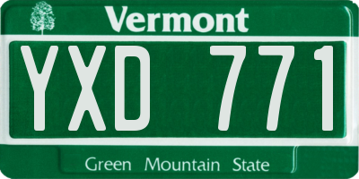 VT license plate YXD771