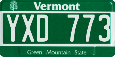 VT license plate YXD773