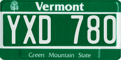 VT license plate YXD780