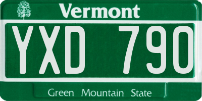 VT license plate YXD790