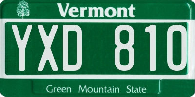 VT license plate YXD810