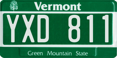 VT license plate YXD811