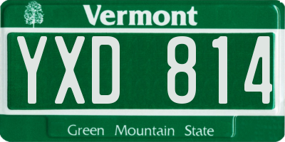 VT license plate YXD814