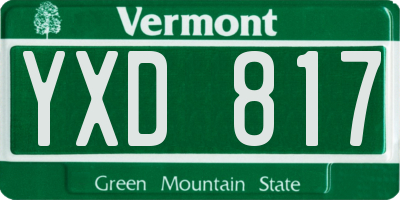 VT license plate YXD817