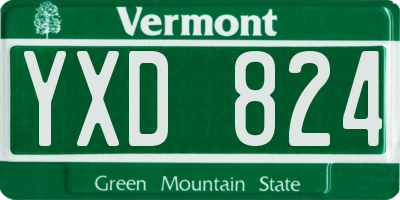 VT license plate YXD824