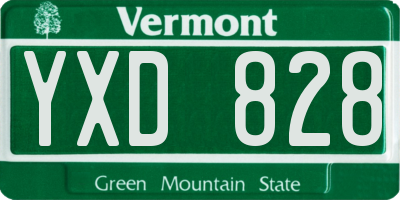 VT license plate YXD828
