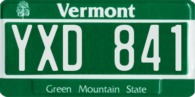 VT license plate YXD841