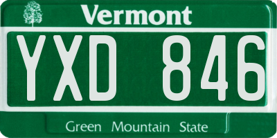 VT license plate YXD846