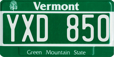 VT license plate YXD850