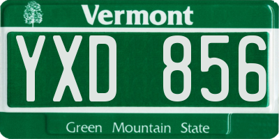 VT license plate YXD856