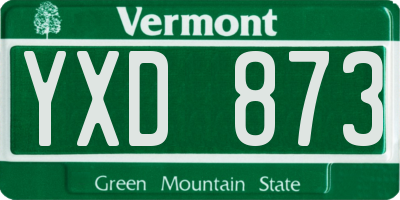 VT license plate YXD873
