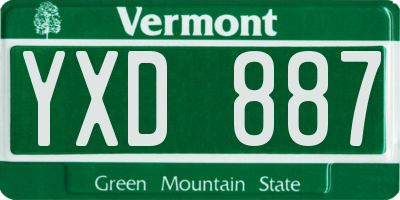 VT license plate YXD887