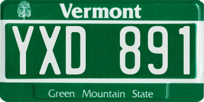 VT license plate YXD891