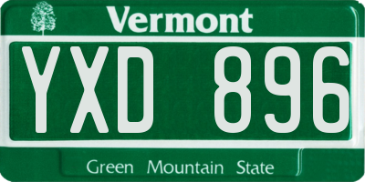 VT license plate YXD896