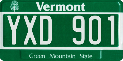 VT license plate YXD901